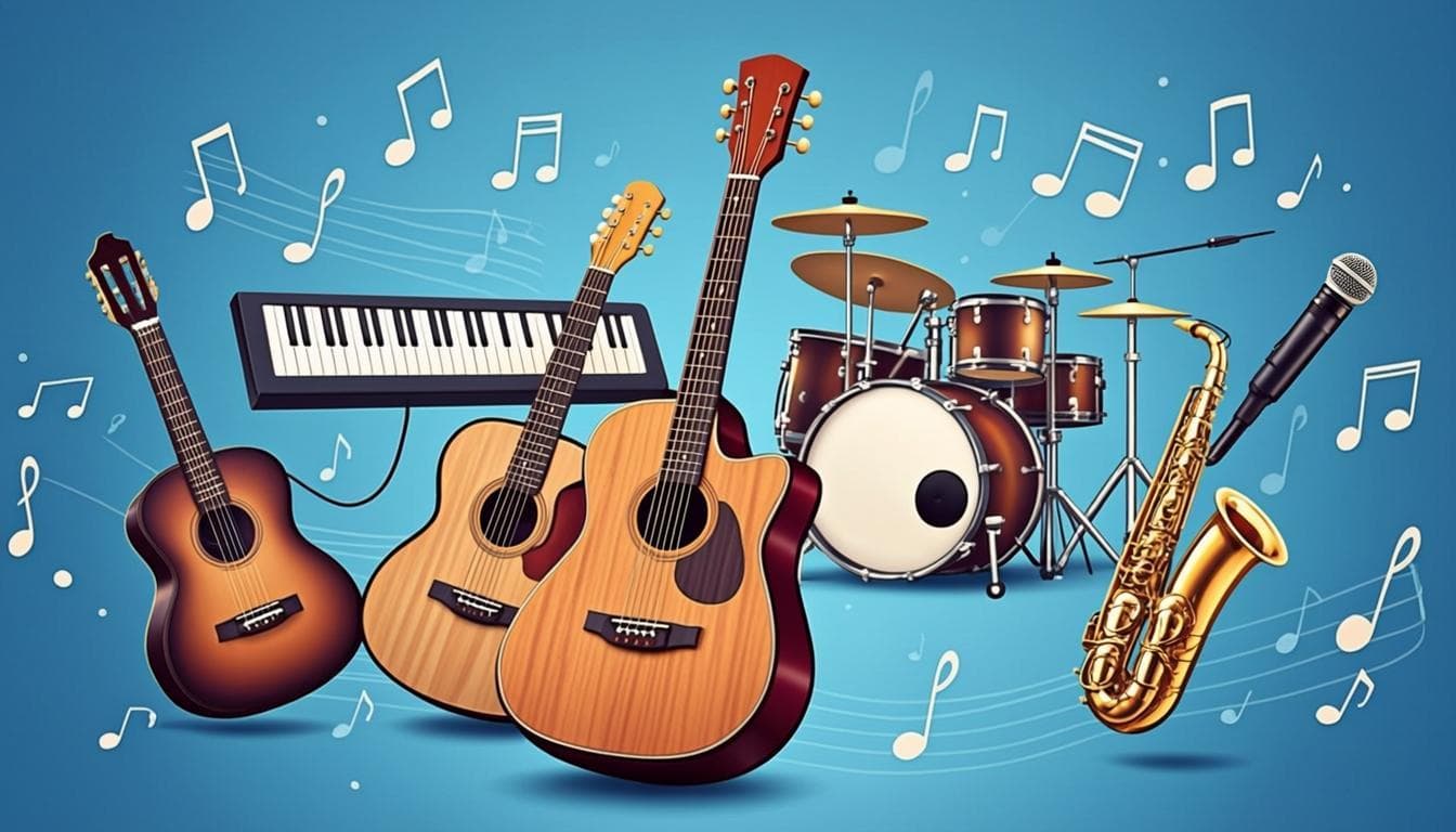 Musical instruments showcase