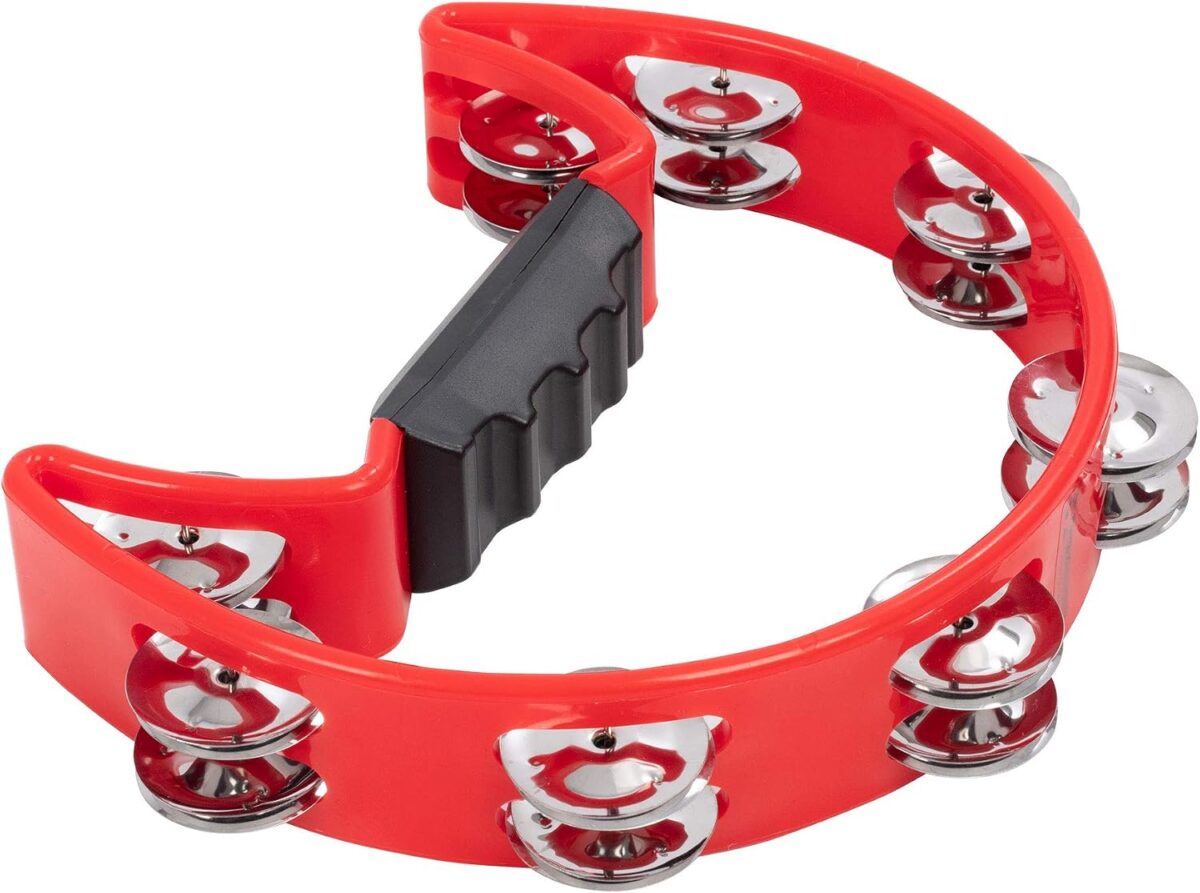 DB Percussion DTB02 Half Moon Tambourine - Red