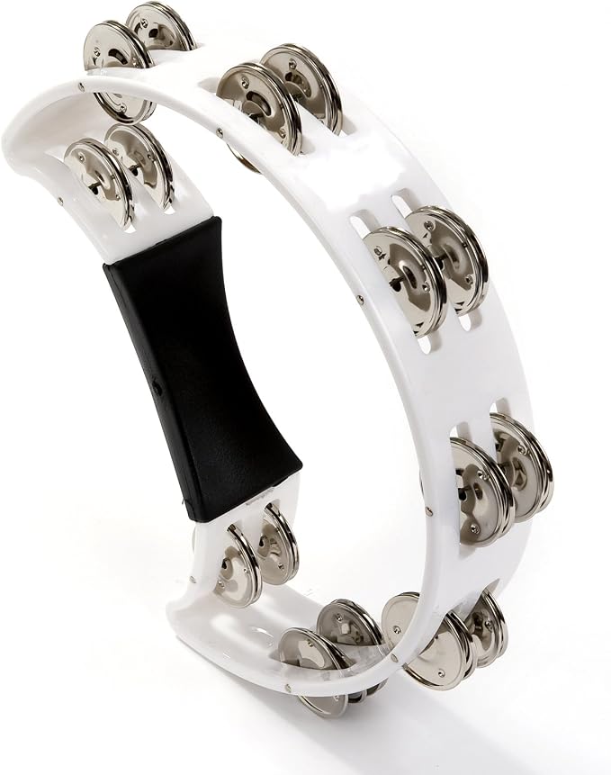 DB Percussion DTB02 Half Moon Tambourine - White