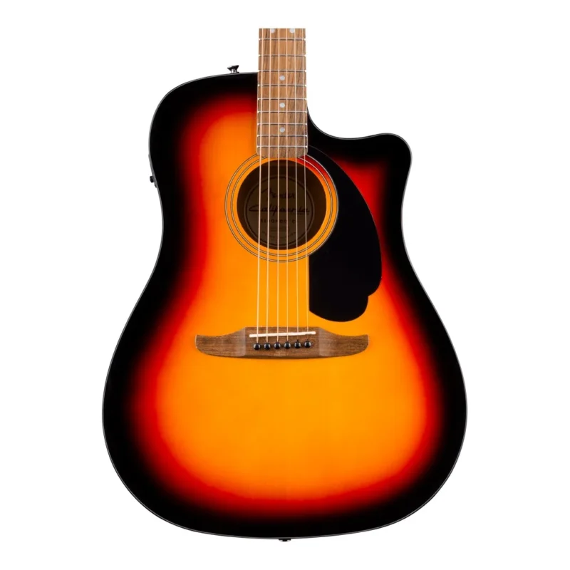 Fender California Standard Redondo CE, Spruce Top, Black Pickguard, 3-Color Sunburst Guitar