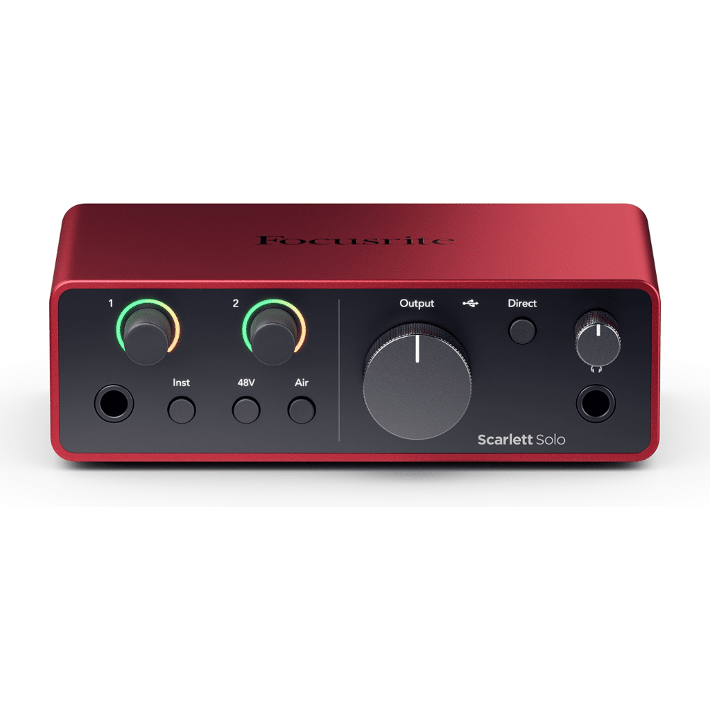 Focusrite Scarlett Solo 4th Gen USB Audio Interface 2-in/2-out USB-C Audio Interface with 1 Mic Preamp