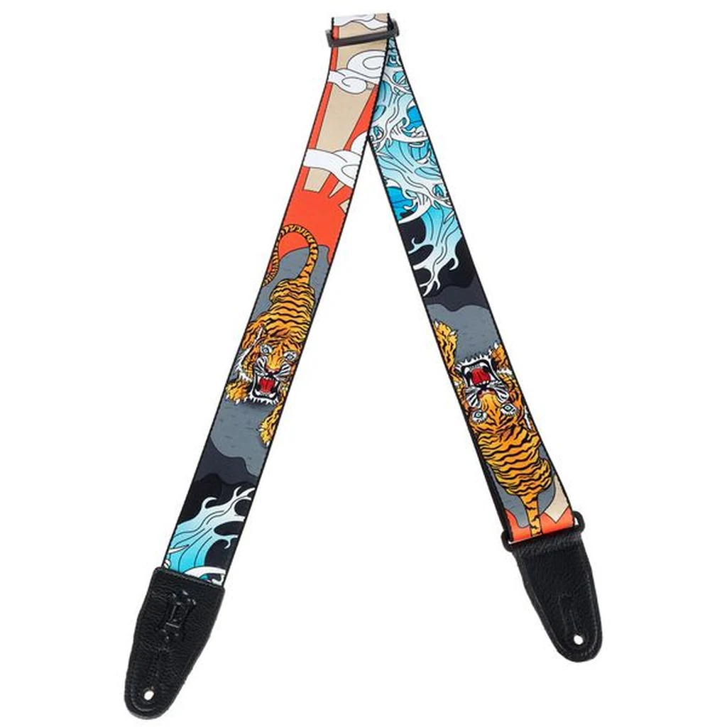 Levy 2  Poly Print Strap Suede Ends