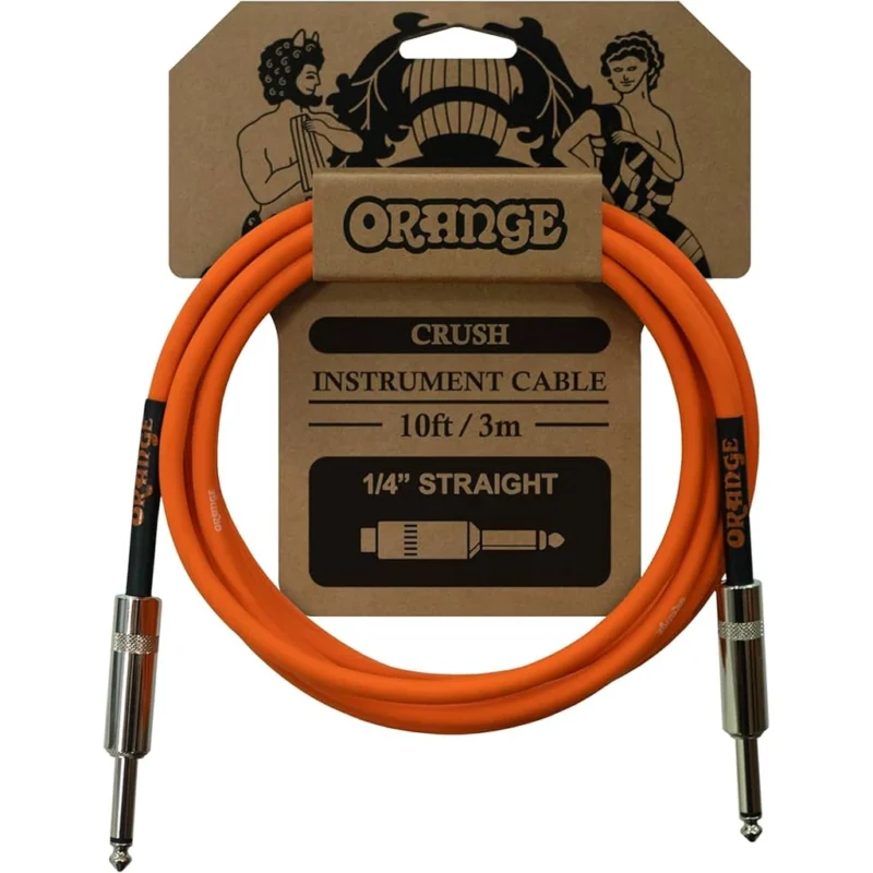 Orange Crush Instr Cable 10 Ft Angled