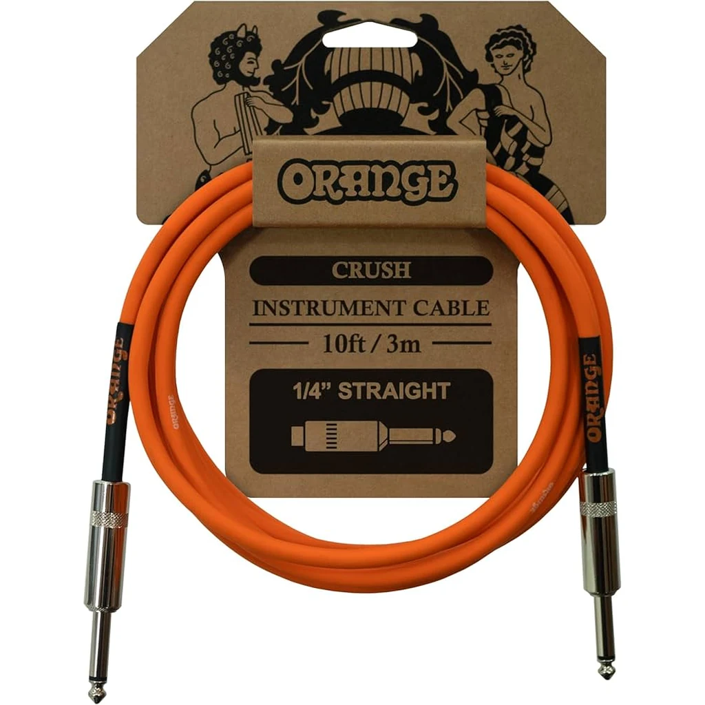 Orange Crush Instr Cable 10 Ft Angled