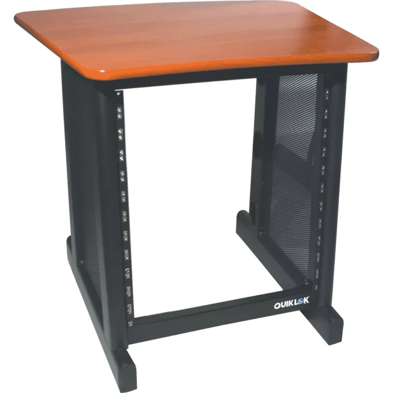 Quik Lok 12U Rack Stand Cherry Wood