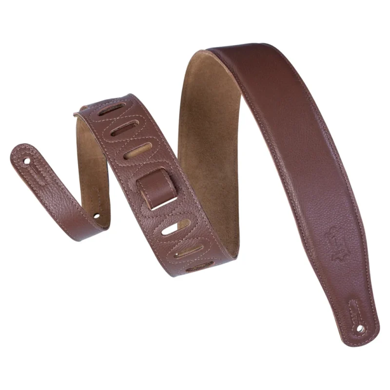 Levy 2.5  Leather Guitar Strap Walnut