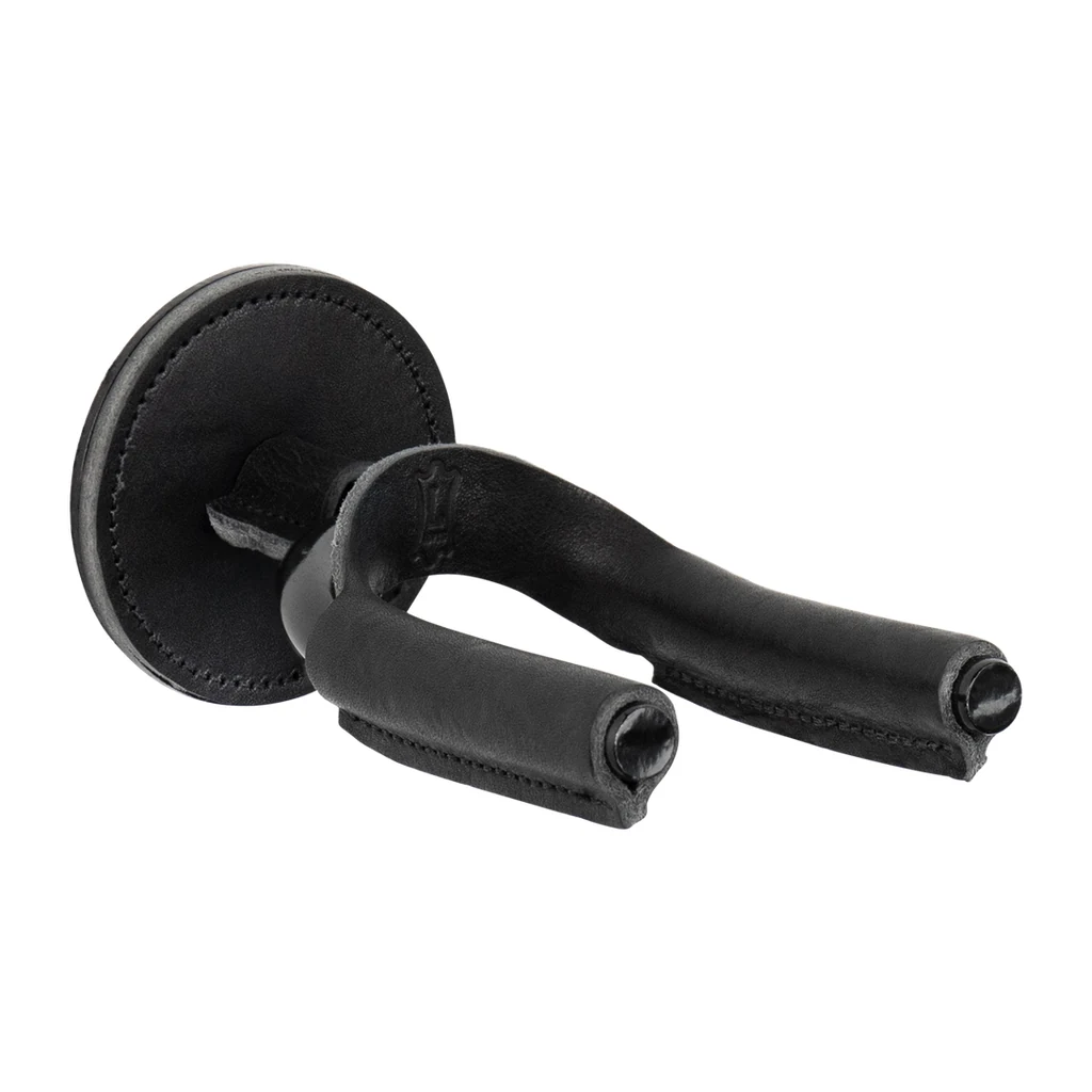 Levy Guitar Hanger Black Met Tan Leather