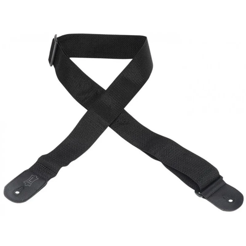 Levy'S 3   Poly Guitar Strap Black