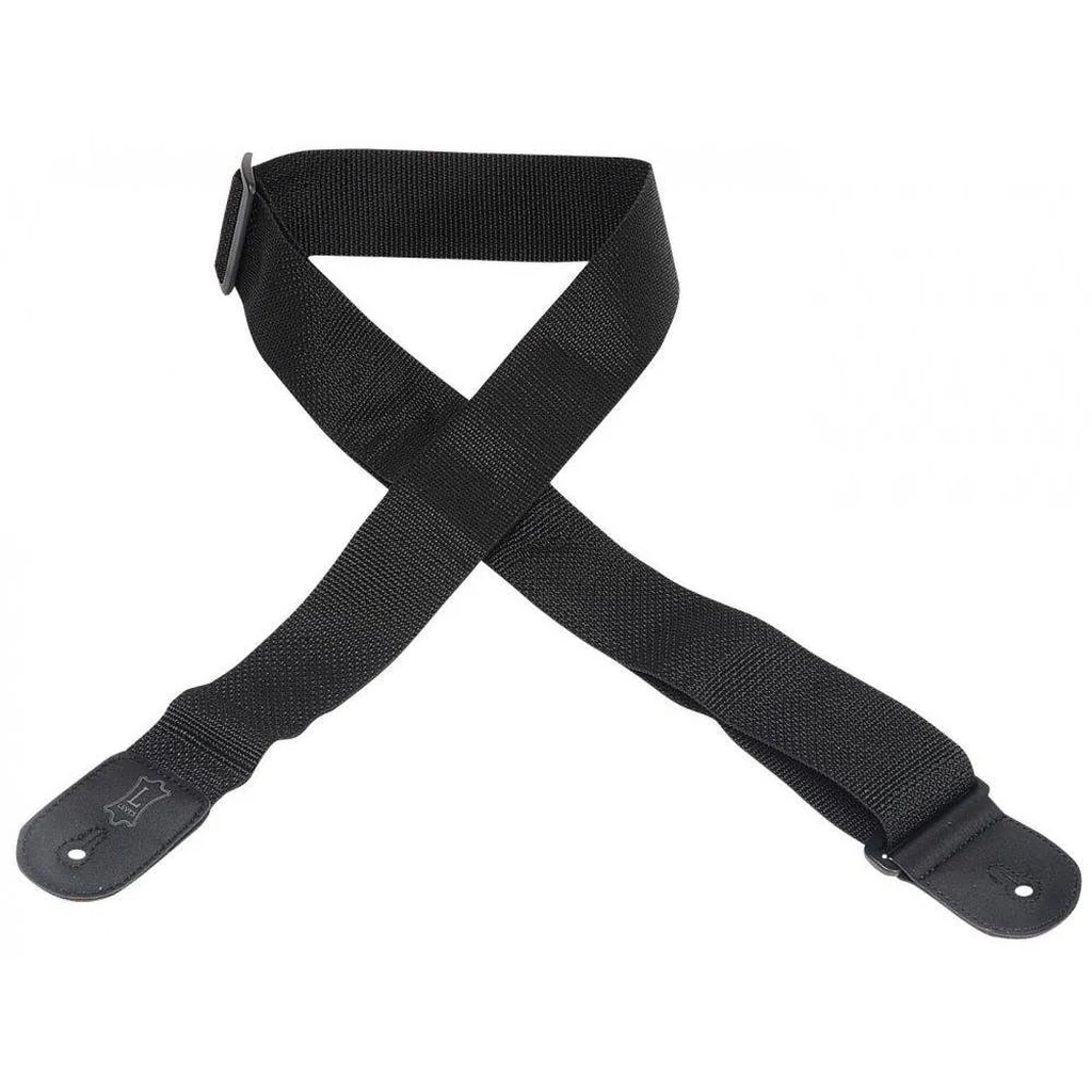 Levy'S 3   Poly Guitar Strap Black