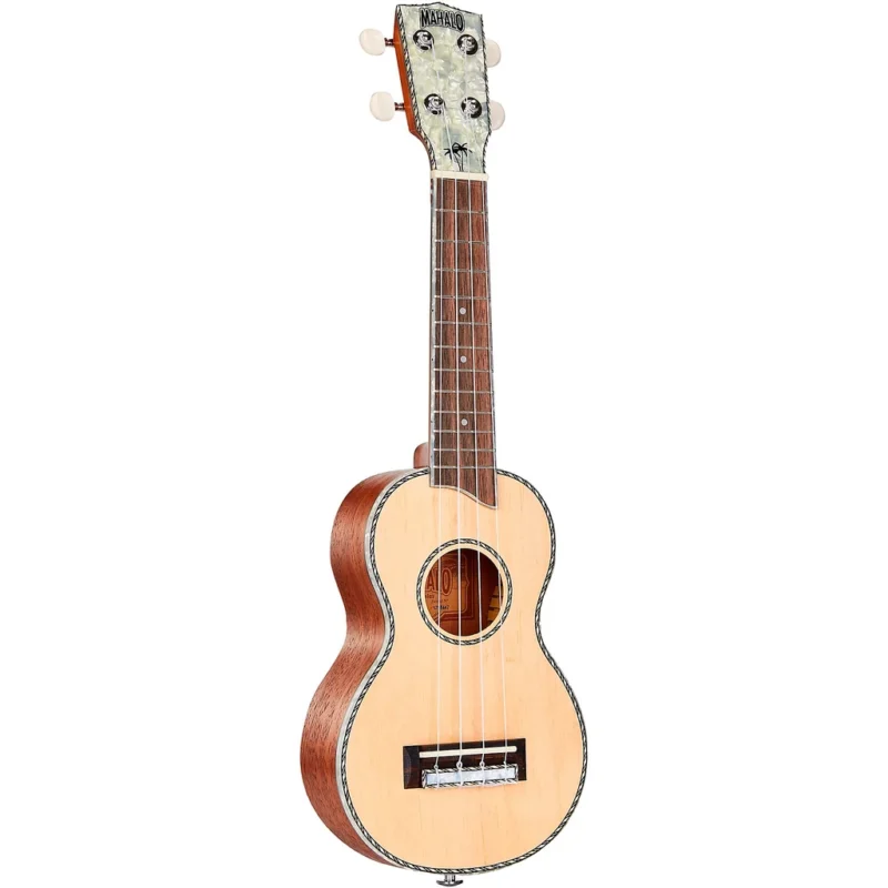 Mahalo Pearl Series Soprano Uke Natural + Pickup