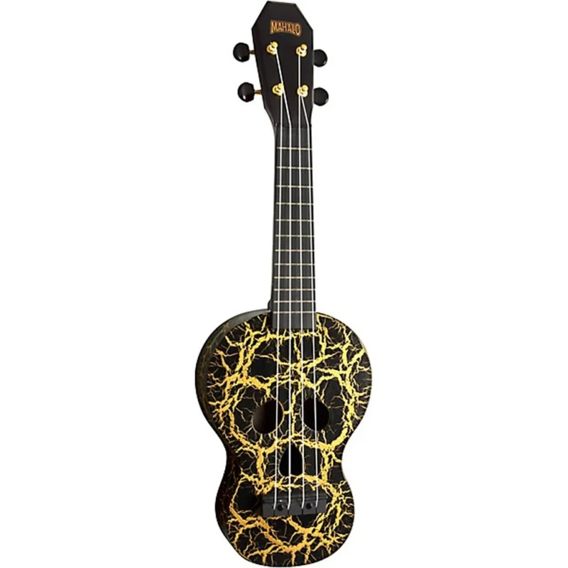 Mahalo Soprano Ukulele Skull Black