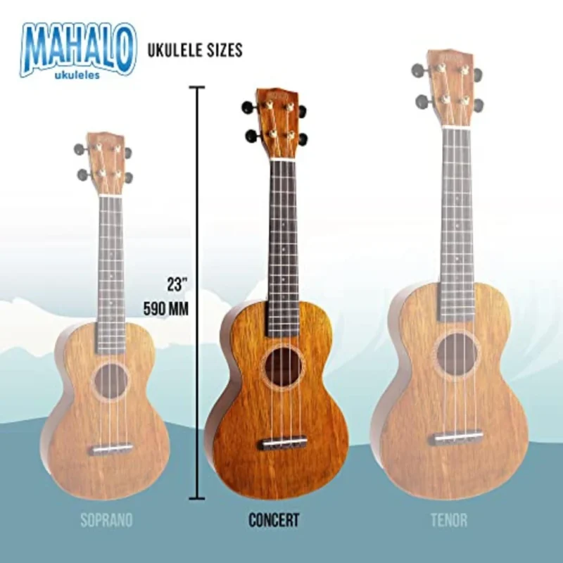 Mahalo Ten Ukulele Vintage Natural + Pickup