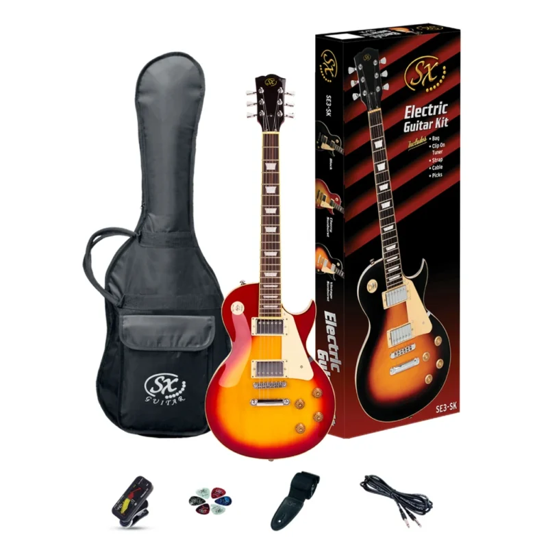 Sx Les Paul Electric Guitar  Vsb + Bag